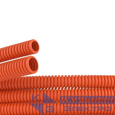 Труба гофрированная ПНД гибкая тяжелая d32мм без протяжки оранж. (уп.25м) DKC 70532