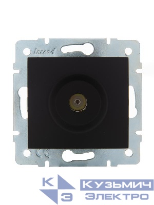 Розетка телевизионная оконечная TV СП Karina механизм черн. бархат LEZARD 707-4288-130