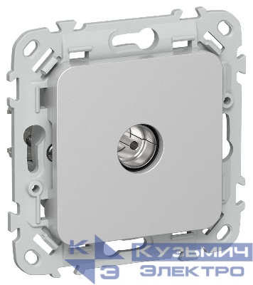 Розетка телевизионная оконечная СП FLITE РТВм-1-1-1-ФлА тип M экранир. механизм алюм. IEK FI-A13-O-K47