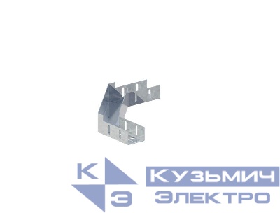 Угол для лотка горизонтальный 90град. 50х50 сталь 0.7мм ЛМс-90Г цУТ2.5 оцинк. СОЭМИ Н0122310311