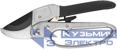 Секатор храповый механизм режущ. кромки встык с наковальней тефл. покр. лезвий алюм. корпус 200мм КУРС 76270