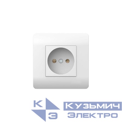 Розетка NEW3-E 16А без заземл. защ. шторки бел. CHINT 431536