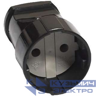 Розетка переносная 10А 250В без заземл. черн. UNIVersal А0115