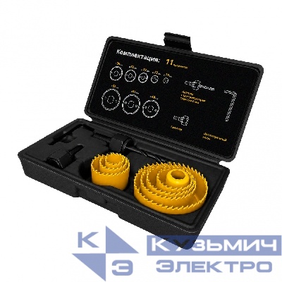 Diamond Industrial Набор коронок по дереву 19-67 мм (11 предметов) усиленный Diamond Industrial