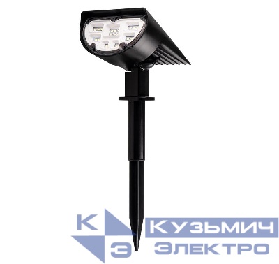 Светильник светодиодный садовый SLR-S07 18LED 100лм IP65 прожектор с колышком на солнечн. батарее ФАZА 5033306