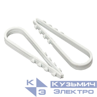 Дюбель-хомут d11-18мм для круглого кабеля бел. (уп.100шт) PROxima EKF plc-ncc-11x18w