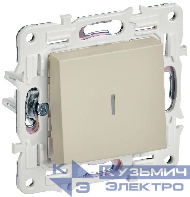 Выключатель 1-кл. SKANDY 10А SK-V07B с индикацией беж. IEK SK-V10-1-10-K10