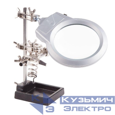 Подставка под паяльник "Третья рука" с подсветкой Rexant 12-0253