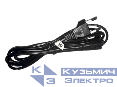 Кабель питания с вилкой 2м, черный, NETKO Optima "L"