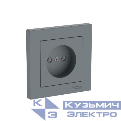 Розетка AtlasDesign 16А без заземл. быстрозажим. клем. в сборе грифель SE ATN000740S