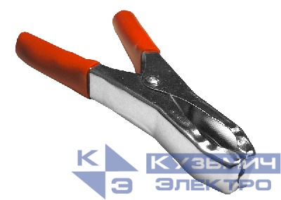Зажим "крокодил", 50A, красный, L=100±5мм, NETKO Optima