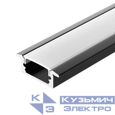 Профиль LINE-2308-F-2000 ANOD BLACK L2000 алюм. Arlight 040301