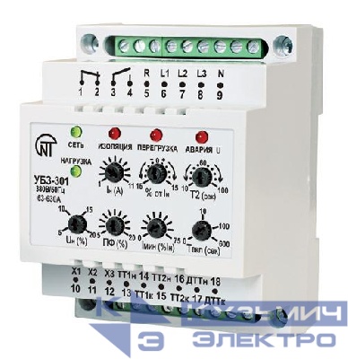 Блок защиты универсальный УБЗ-301 63-630А НовАтек-Электро 3425663301
