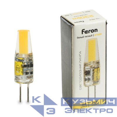 Лампа светодиодная LB-424 3Вт JC 2700К G4 12В FERON 51170