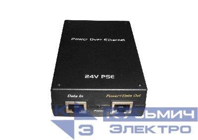 PSE131B-CEC PoE, инжектор (PSE), 24V 18W, Кабель питания ЕВРО, тип 01CEC, черный РАСПРОДАЖА
