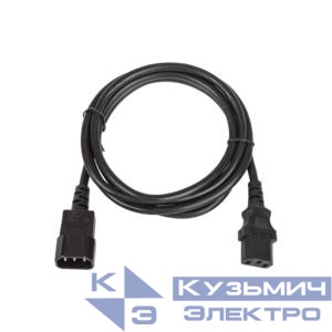 Кабель питания разъем C14 IEC 60320/разъем C13 IEC 60320 3х0.75кв.мм 250В 6А 1.8м черн. NIKOMAX TLK-PCM06-018