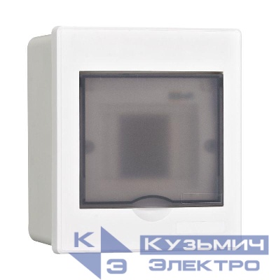 Корпус встраиваемый дв. 1 ряд 4 мод. IP41 ЩРВ-П пласт. прозр. DEKraft 31050DEK