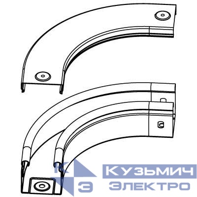 Угол для лотка горизонтальный 90град. 200х50 CPO 90 цинк-ламель DKC 36004ZL