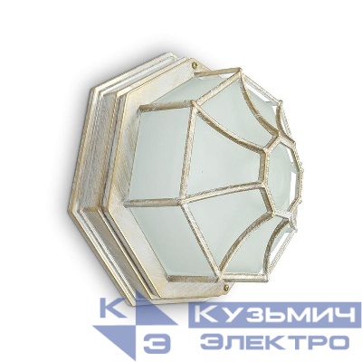 Светильник PL661 60Вт 230В 270х270х120 садово-парковый бел. зол. FERON 11652