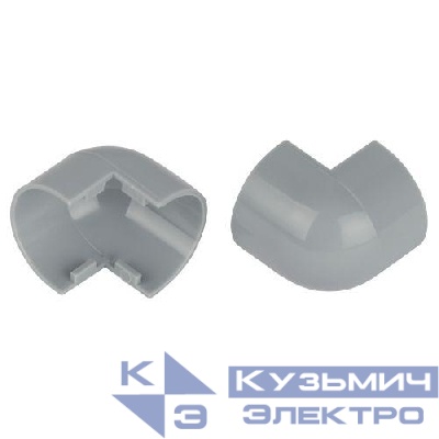 Угол для кабель-канала полукруглого внешн. 20х12мм OC-KK-20-12-F сер. (уп.2шт) Эра Б0064948