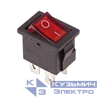 Выключатель клавишный 250В 6А (4с) ON-OFF красн. с подсветкой Mini (RWB-207 SC-768) (инд. упак.) Rexant 36-2190-1