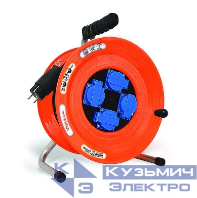 Удлинитель на катушке 4х50м с заземл. 16А IP44 ВЕМ-259 КГ 3х1.5 термозащита с защ. крышкой UNIVersal 9632974