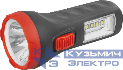 Фонарь светодиодный ручной 90 854 OPT-CP04-1AA полипроп. 1LEDх0.5Вт 4LEDх1Вт 2реж 20лм ОНЛАЙТ 90854