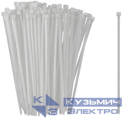 Хомут для проводов 3.6х150мм нейлон. бел. (уп.100шт) FIT 60368