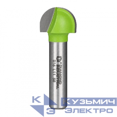 Diamond Industrial Фреза пазовая полукруглая (галтельная) 16x11 мм, S=8 мм, Z=2 Diamond Industrial