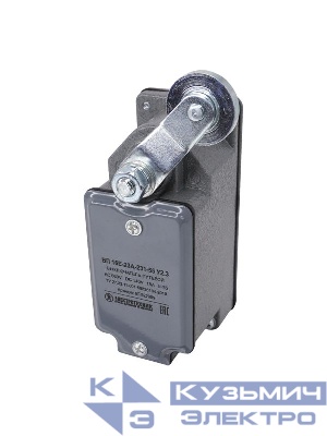 Выключатель путевой ВП 16Е-23А-231-55 У2.3 1НО+1НЗ IP55 рычаг с роликом с сальником ход вправо самовозврат Электротехник ET522959