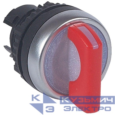 Переключатель 2 полож. с инд. с фикс. 45 град. (0-1) 12-2час красн. Osmoz Leg 024035