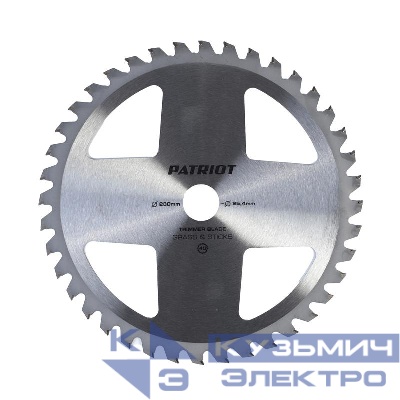 Нож TBS-40X с большими отверстиями D230х25.4мм толщина 1.3мм 40 зубьев PATRIOT 809115227