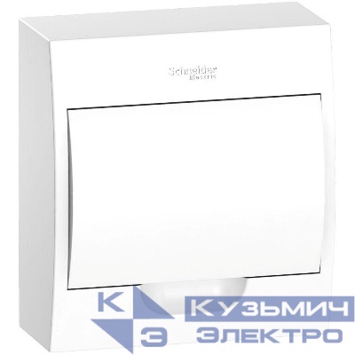 Бокс навесной ОП City9 Box 1 ряд 8мод IP40 IK07 63А 2 клеммы с бел. дверцей SE EZ9E108P2SRU