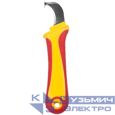 Нож монтажника нержавеющая сталь с "пяткой" Rexant 12-4935