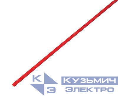 Трубка термоусадочная ТУТ нг 2.5/1.25 красн. 1м REXANT 20-2504
