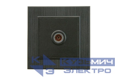 Розетка TV проходная Karea LINE STAR чер. Makel 86054007