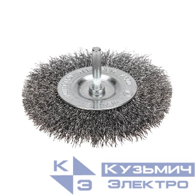 Щетка дисковая для дрели витая стальная проволока 100мм Kranz KR-91-1246