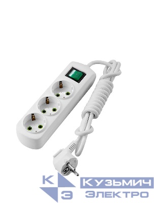 Удлинитель 3х2м с заземл. Letitia с выкл. LEZARD 721-0302-302