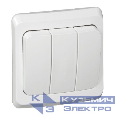 Выключатель 3-кл. СП Этюд 10А IP20 бел. SE BC10-003B
