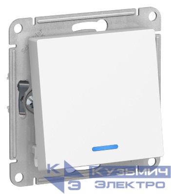 Переключатель 1-кл. AtlasDesign (сх. 6а) 10AX с подсветкой механизм лотос SE ATN001363