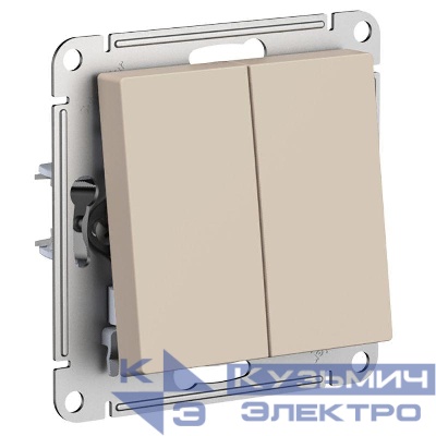 Переключатель проходной 2-кл. СП AtlasDesign 10А (сх. 6/2) 10AX механизм песочн. SE ATN001265