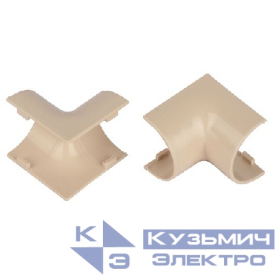 Угол для кабель-канала полукруглого внутр. 20х12мм IC-KK-20-12-B беж. (уп.2шт) Эра Б0064908