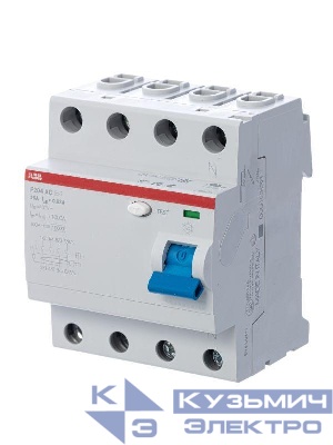 Выключатель дифференциального тока (УЗО) 4п 40А 300мА тип AC F204 ABB 2CSF204001R3400