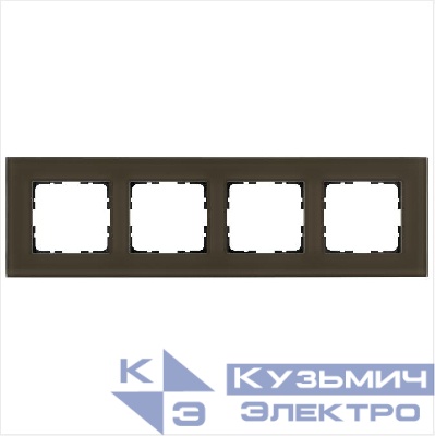 Рамка 4-м G-Glass стекло каперсовый Jasmart G1004GT