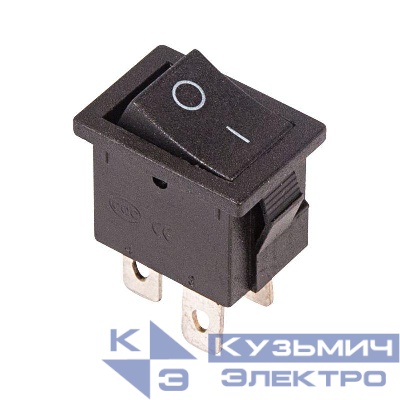 Выключатель клавишный 250В 6А (4с) ON-OFF черн. Mini (RWB-208; SC-768) Rexant 36-2146
