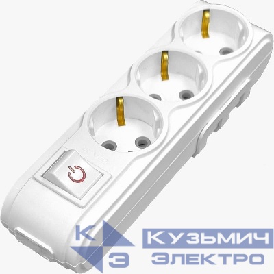 Колодка 3-м с защитой от детей MOTTO с/з и выкл. ARVIA 35 01 1003 500