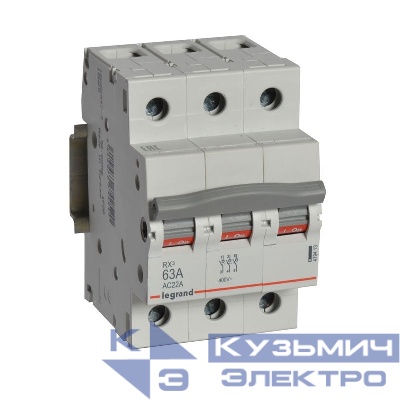 Выключатель-разъединитель 3п 63А RX3 ИЭК Leg 419413