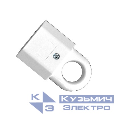 Розетка переносная 6А 250В плоская с ушком без заземл. бел. UNIVersal А104