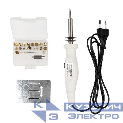 Набор паяльник-выжигатель (21 насадка) 220В 20/50Вт Rexant 12-0187