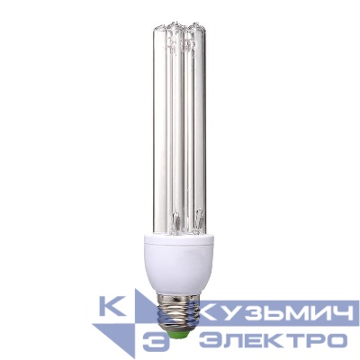 Лампа бактерицидная ультрафиолетовая ESL-PLD-25/UVCB/E27/CL спектр UVC 253.7нм картон Uniel UL-00007271